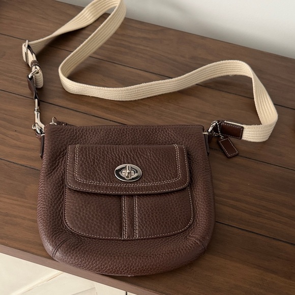 Coach Handbags - Coach Brown Leather Crossbody Bag